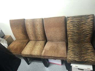 Leopard dining chairs (set of 4)