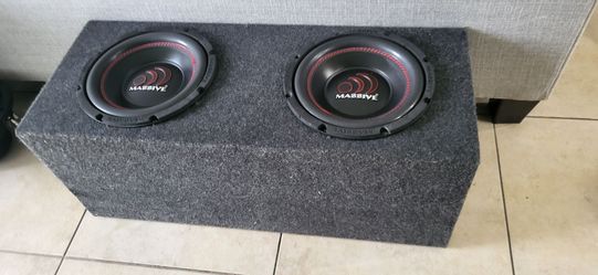 2-10 inch massive audio subs in enclosed box