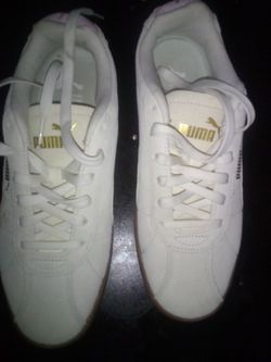 Puma White Low-Top Sneakers