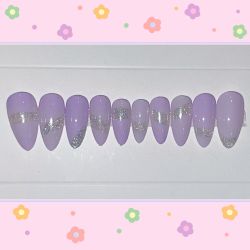 Light violet medium transparent shiny hollow