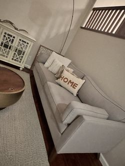 Mid Century Modern Grey Sofa