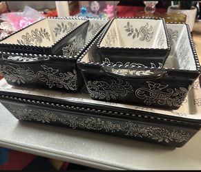 6 Piece Baum Stoneware Black/White Baking Dishes