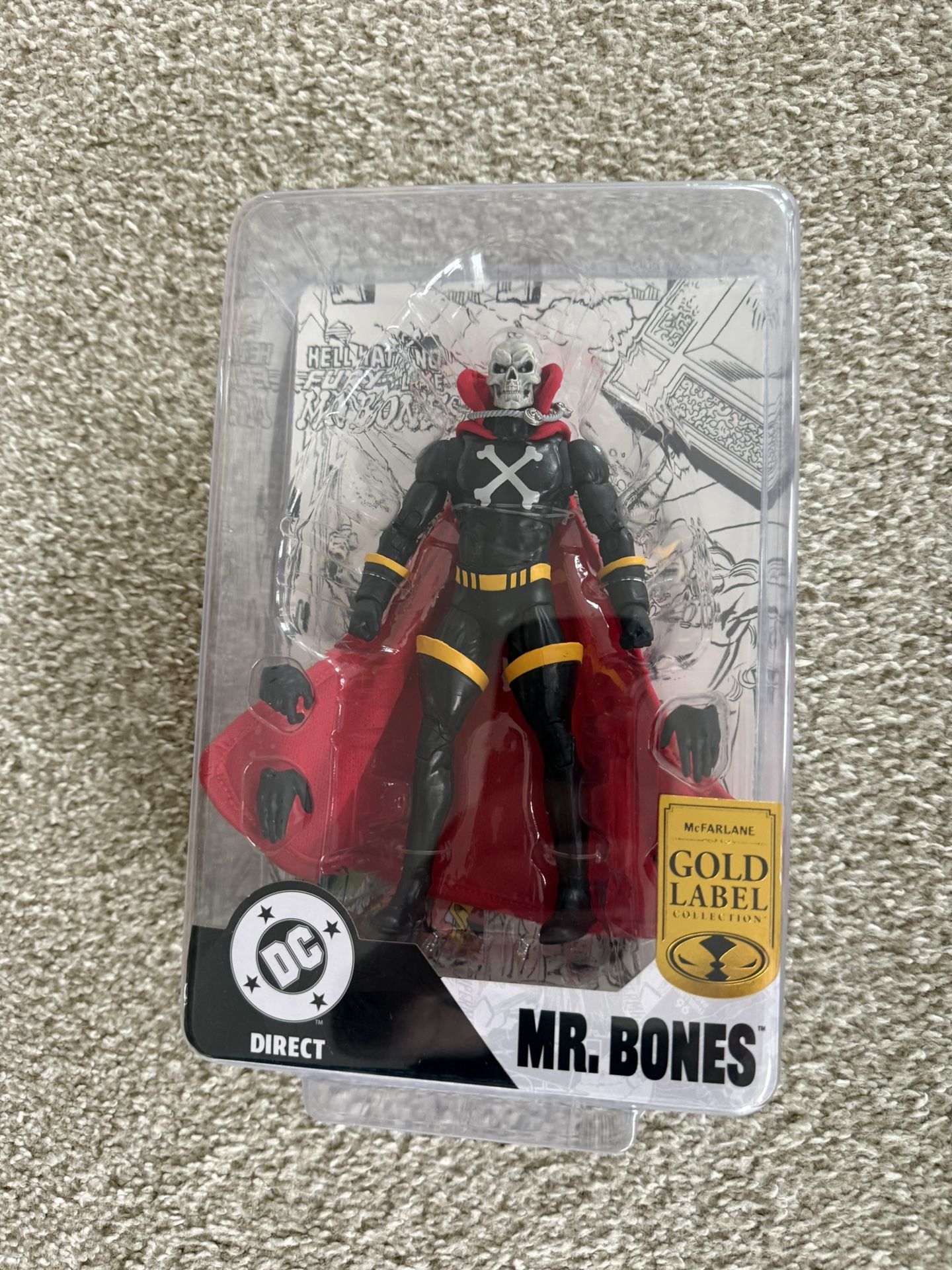 McFarlane Mr. Bones (Infinity Inc #16) with Lithograph Gold Label 7” figure