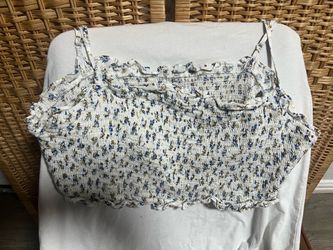 Floral Smocked Crop Cami Top