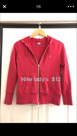 Nike lady’s rose red size M jacket hoodie top outwear