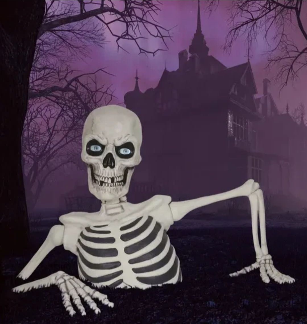 Costco Giant Ground Breaking Skeleton with LCD Eyes and Sound
