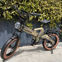 1000 Watt Folding Electric Ebike Hidden 25ah XL Battery, 30mph, 80 Mile Distance