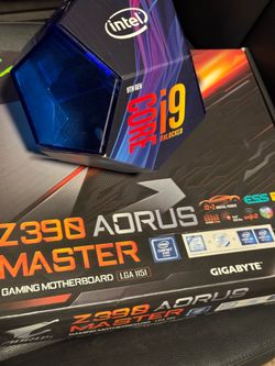i9 9900k and gigabyte z390 auros master