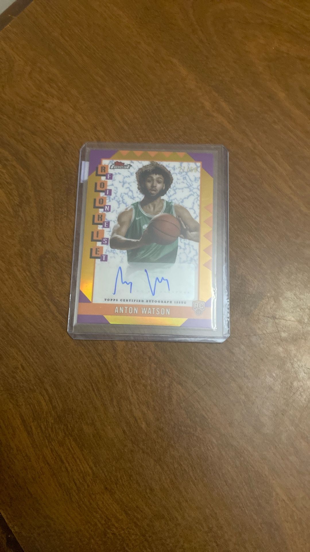 Anton Watson Topps Finest Rookie Auto 27/50 - Rare Basketball Card
