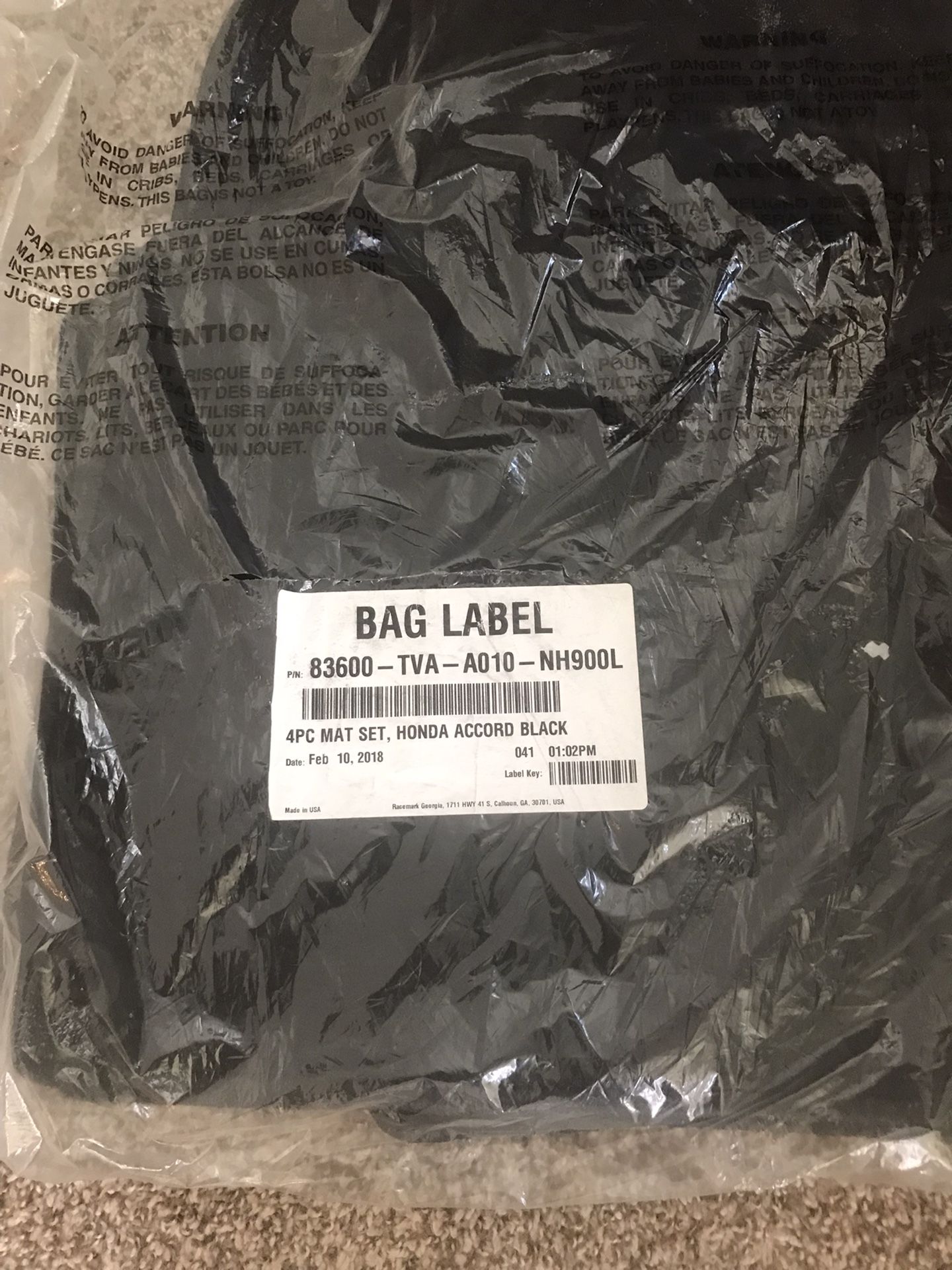 Mat Honda Acord New Never Open