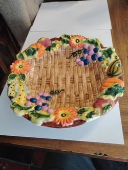 Wcl farm fall harvest plate 10"