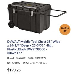 Dewalt Tool Box On Wheels