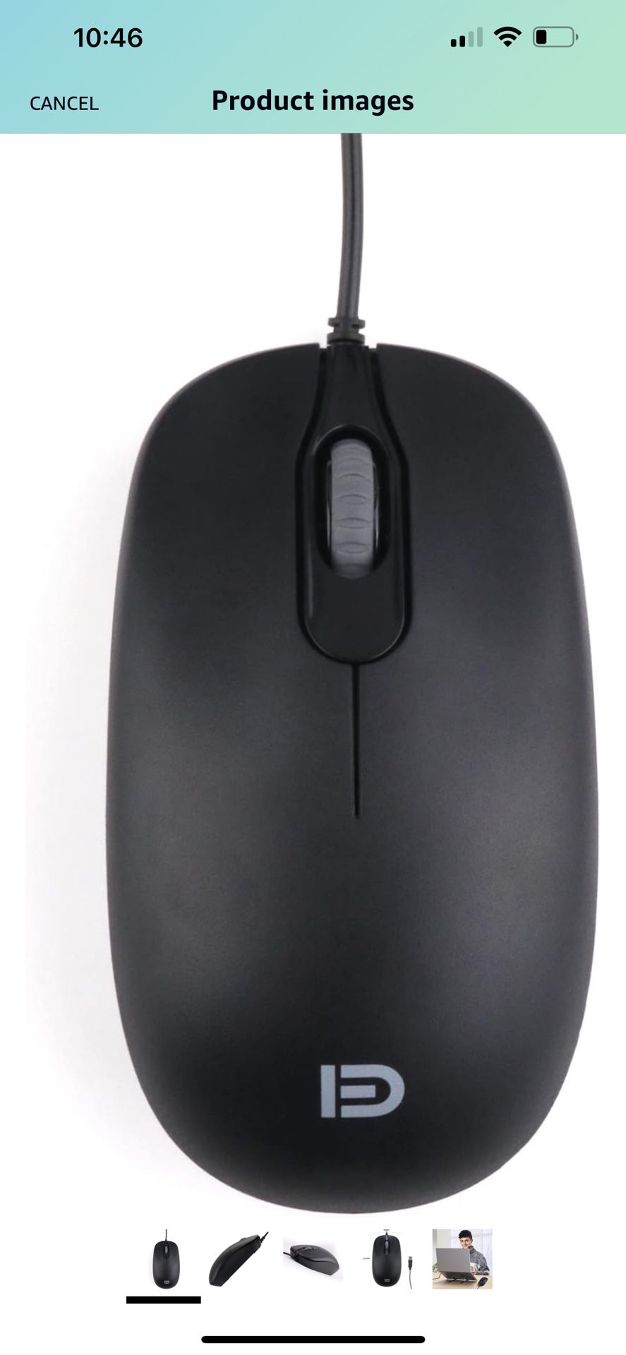 Computer Mouse, Wired Mouse, Laptop Mouse, Comfortable Click for Office and Home, USB Mouse for Laptop or Office Desktop, MacBook, Chromebook(Black)