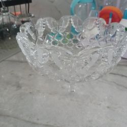Glass Serving Butterfly Bowl
