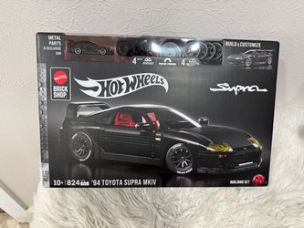 Mattel Brick Shop Hot Wheels '94 Toyota Supra MKIV 824pc Set Metal Parts New Sealed