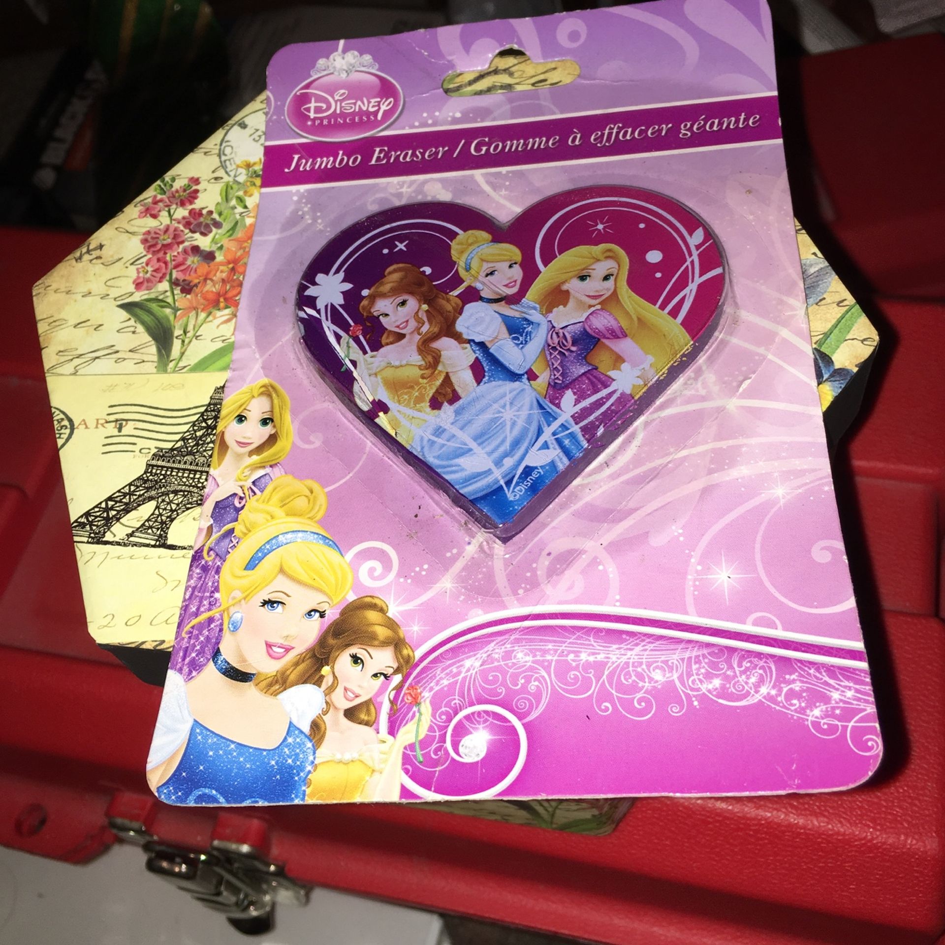 Disney Princess Jumbo Eraser Cinderella Belle & Rapunzel 