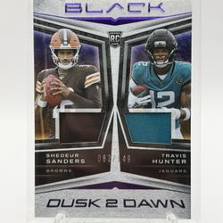 2025 Panini Black Shedeur Sanders Travis Hunter Dual Patch Numbered /149
