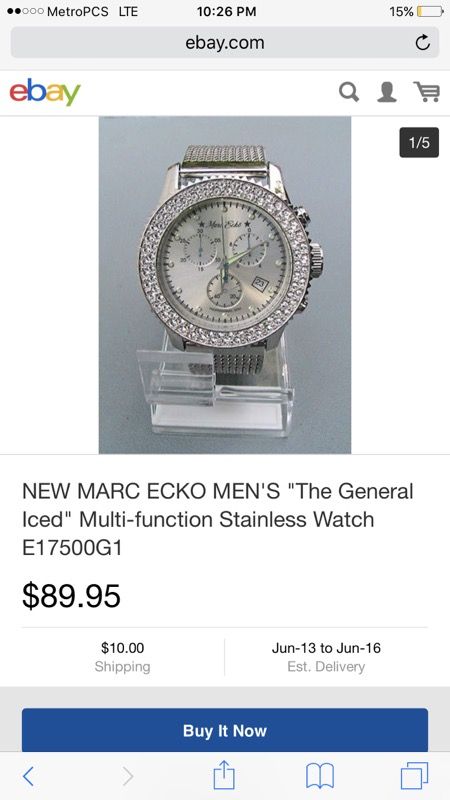 MARC ECKO MEN'S "The General Iced" Multi-function Stainless Watch E17500G1