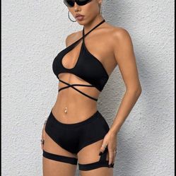 New Black Swimsuit/ Rave Outfit 