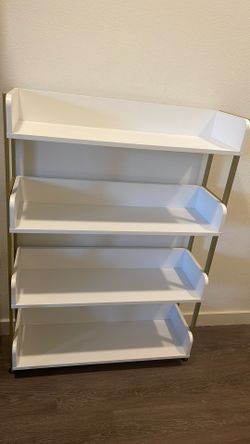 4 Shelf Shelving Unit - White And Hold
