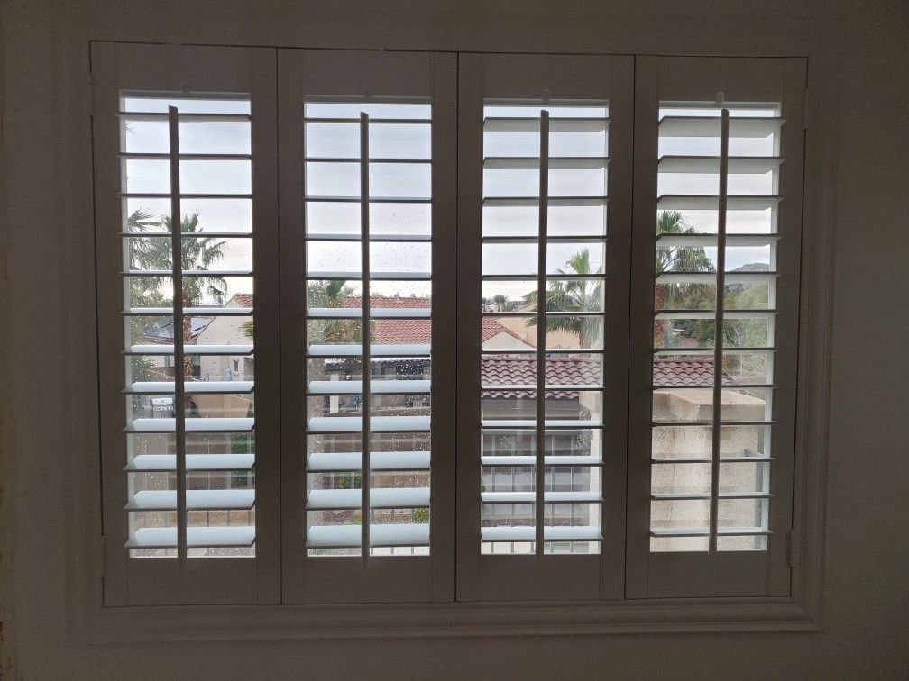 Sliding Aluminium Window W/ Custom Shutters
