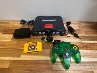 Nintendo 64 Videogame Console Bundle (1 Controller, Donkey Kong 64, Expansion Pak, & Cords)