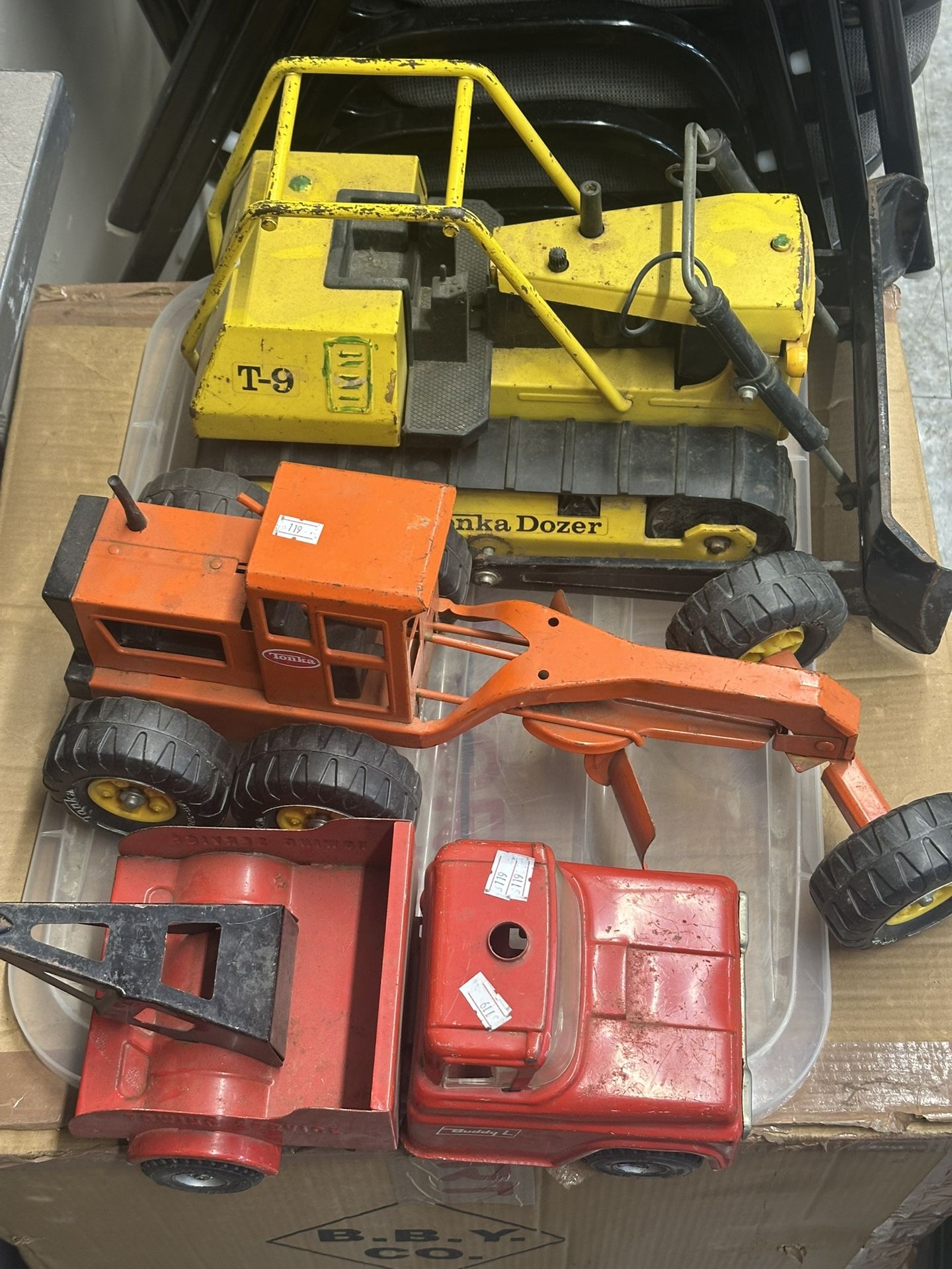 BUDDY L AND TONKA VINTAGE STEEL PRESSED TRUCKS