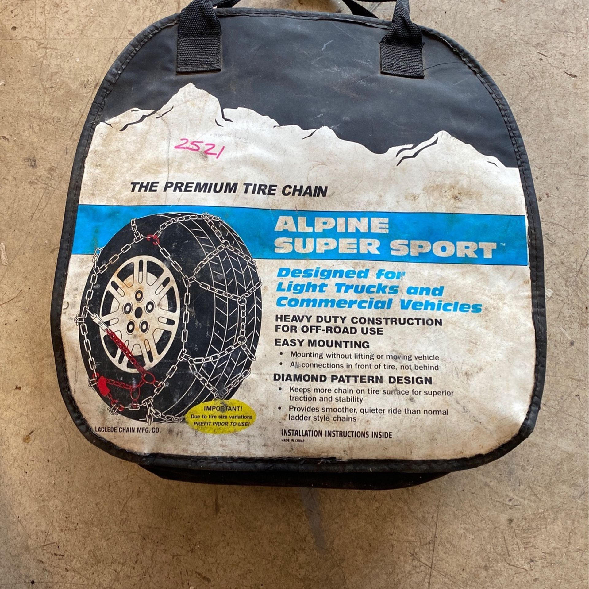Alpine super sport snow tire chains 2521