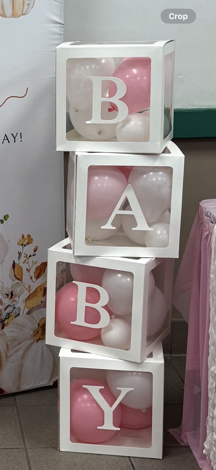 Baby Block Boxes Decor- Baby Shower