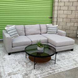 *Free Delivery* Gray Living Spaces Sectional Reversible Chaise