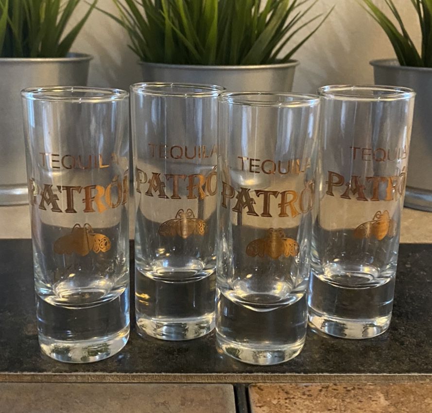 4- ‘Patron Tequilla’ Limited Shot Glasses