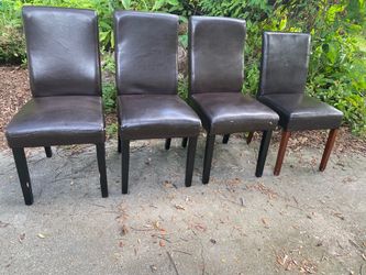 4 leather dining chairs