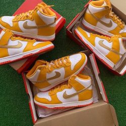 Nike Dunk High University Gold Orange - Size 8M / 9.5W