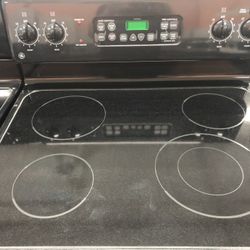 Black Glass Top Stove