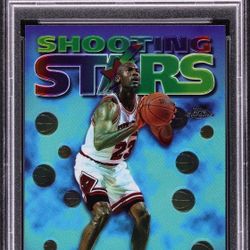 1997 Topps Chrome Season's Best Shooting Stars Michael Jordan #6 PSA 9 MINT