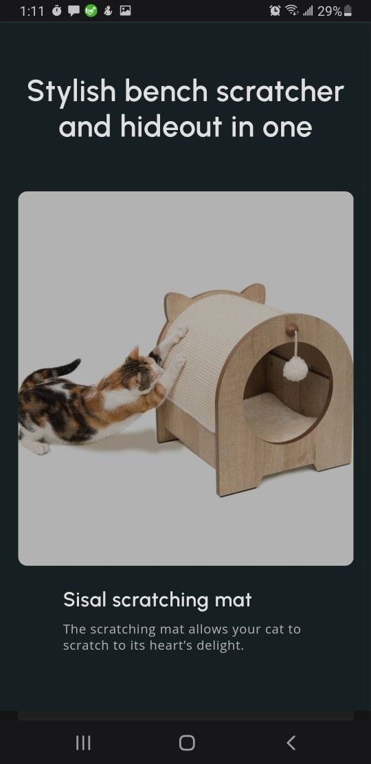 Catit Cat Scratcher and Bed.