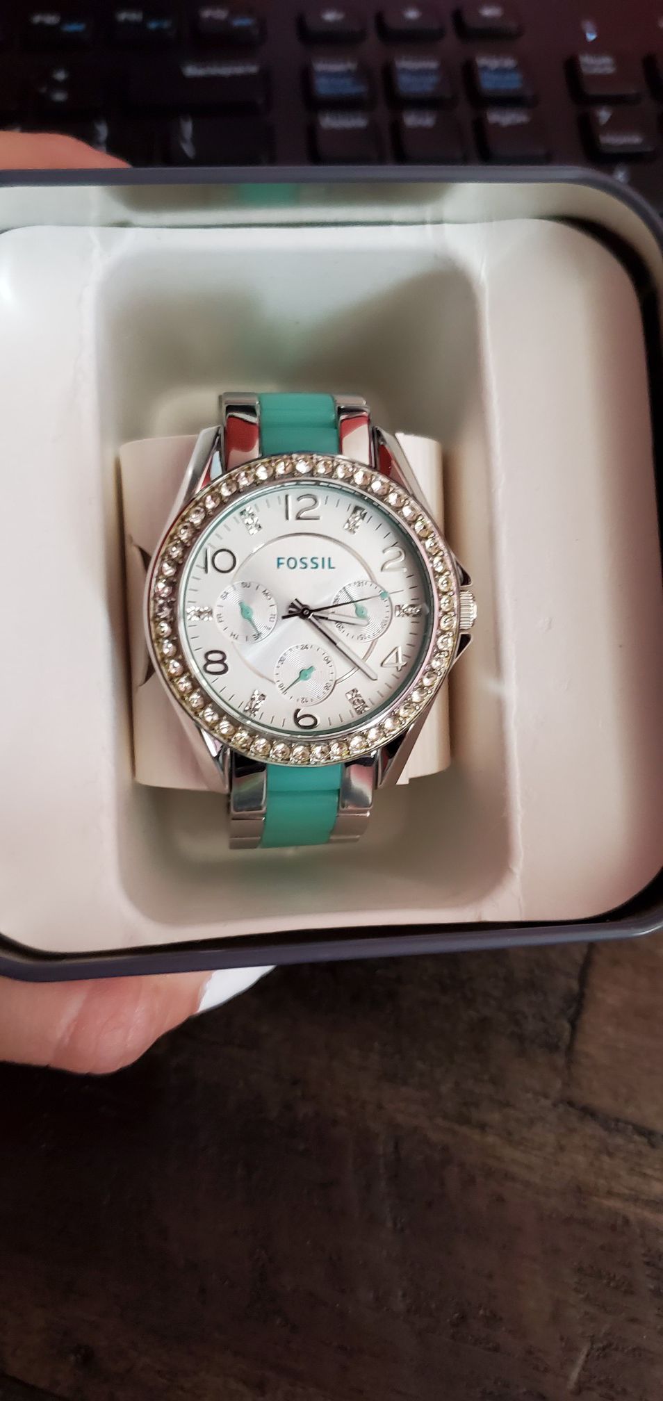 Fossil turquoise watch. Never used.