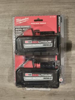 Milwaukee M18 High Output XC6.0 Batteries 2-Pack – New Sealed