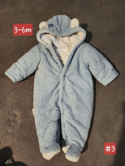 Baby Sherpa Bear Snowsuit 3-6 Months