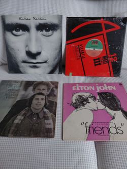 Soft rock vinyls lot of 4 - Phil Collins, Elton John, Simon and Garfunkel
