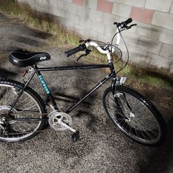 Vintage Schwinn Mountain Bike - Black with Blue Accents - Cloud 9 Seat