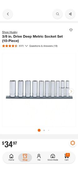 Husky
Metric Socket Set (10-Piece)