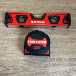 brand new craftsman level and measuring tape