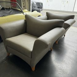 2 Lounge Armchairs Newly Reupholstered 