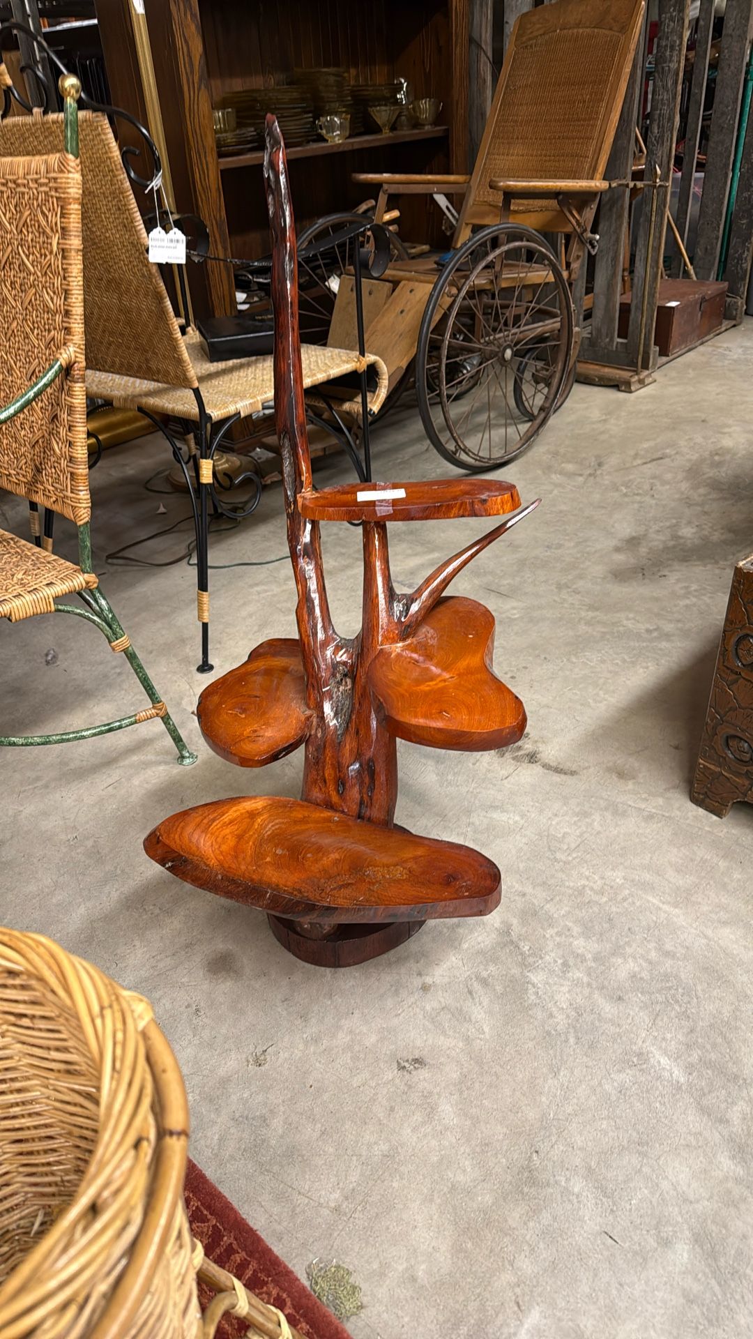 Handcrafted Wooden Flower Stand