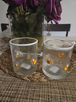 Candy corn glasses