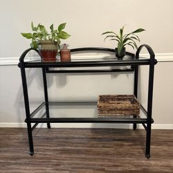 Large Glass Console Table 