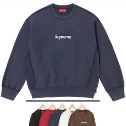Supreme Box Logo Crewneck Navy Medium