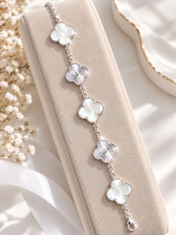 Silver Clover Bracelet