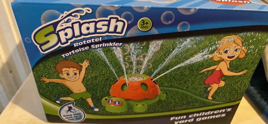 Water play sprinklers and bubbles